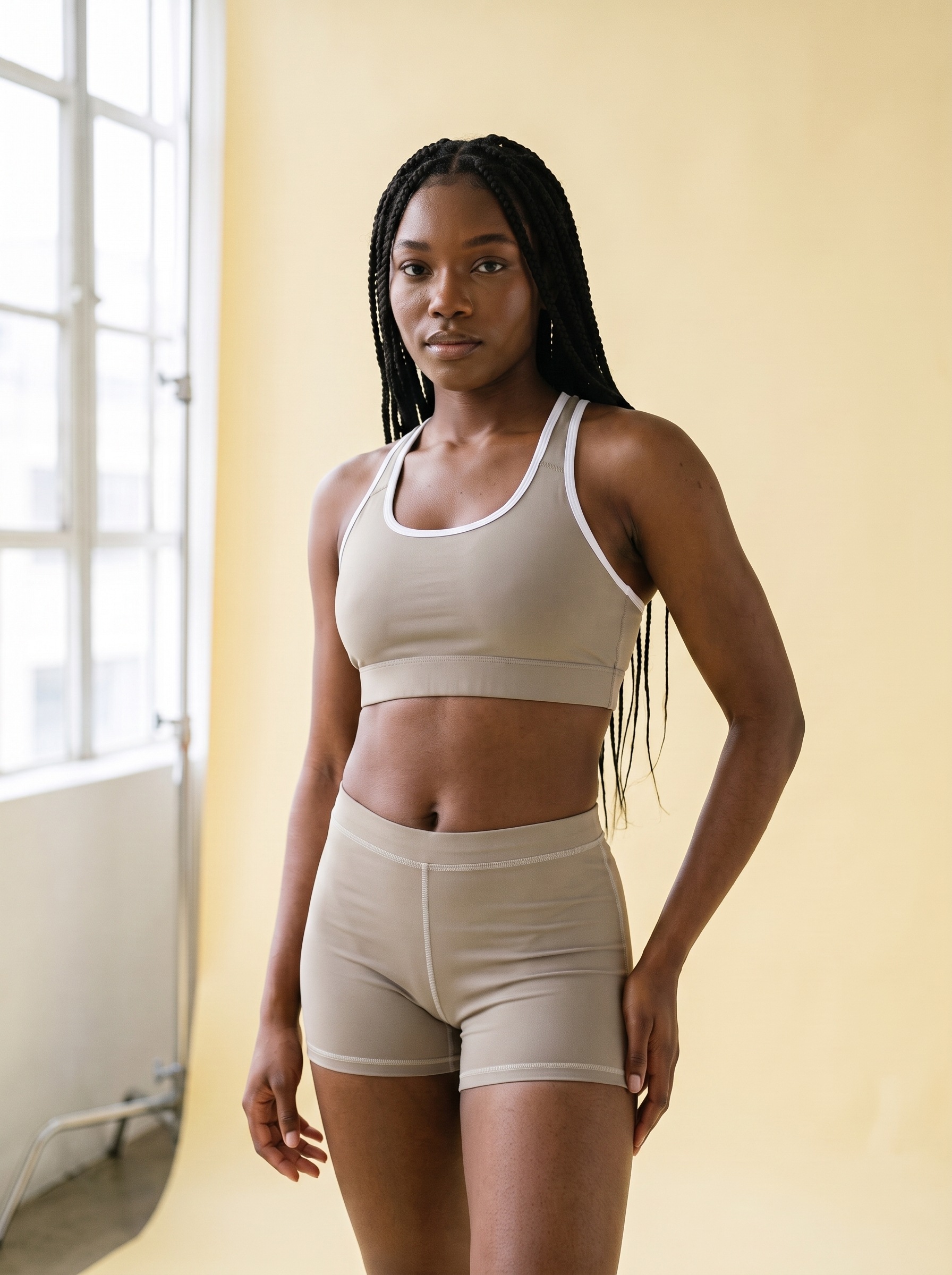 Classic Sports Bra in Greige