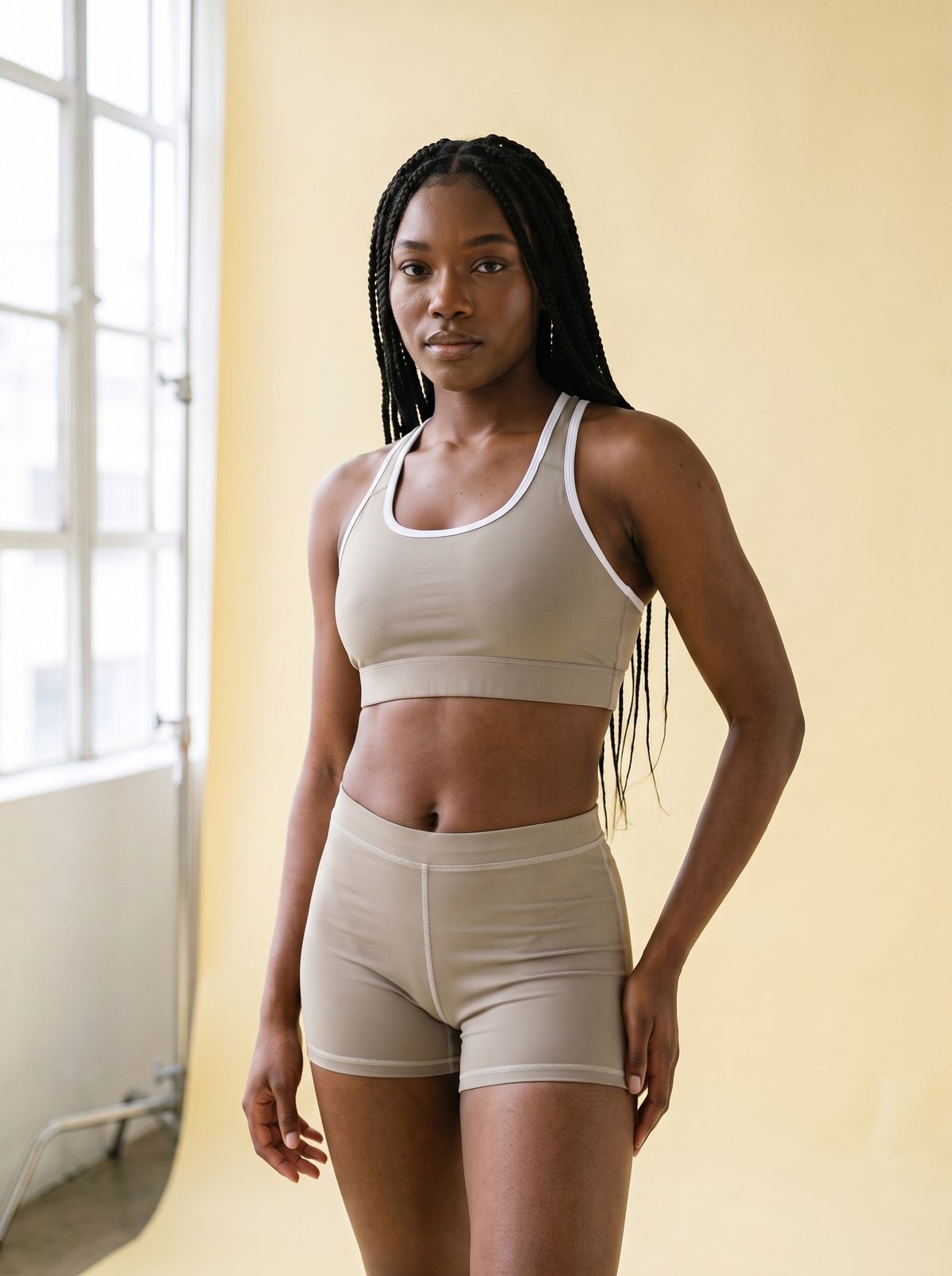 Greige Short Shorts Short Shorts — Lolekai