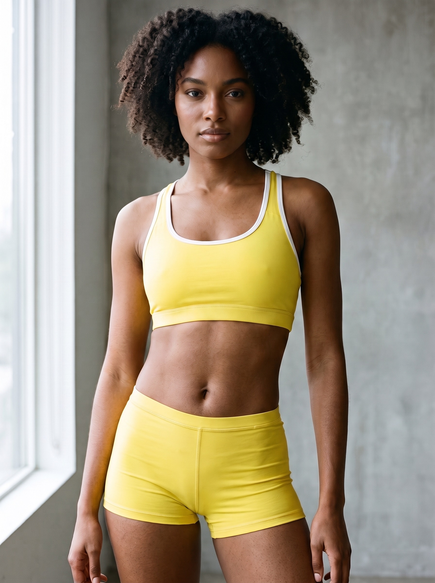 Classic Sports Bra in Lemon Yellow