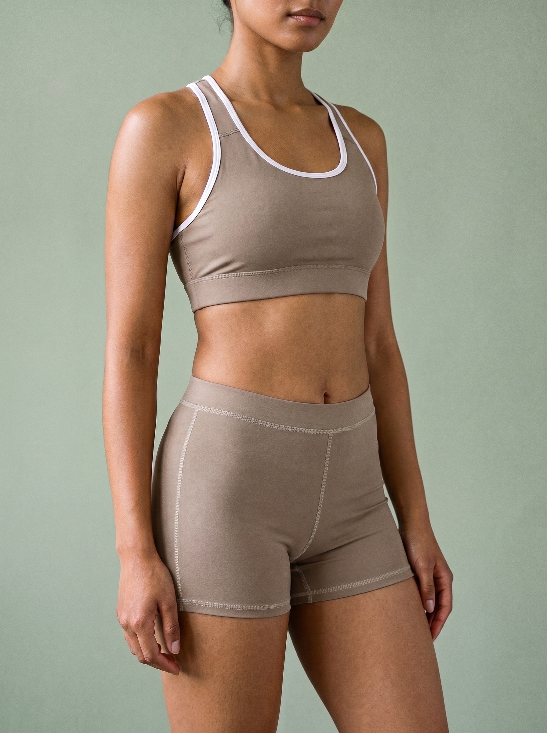 Classic Sports Bra in Mushroom