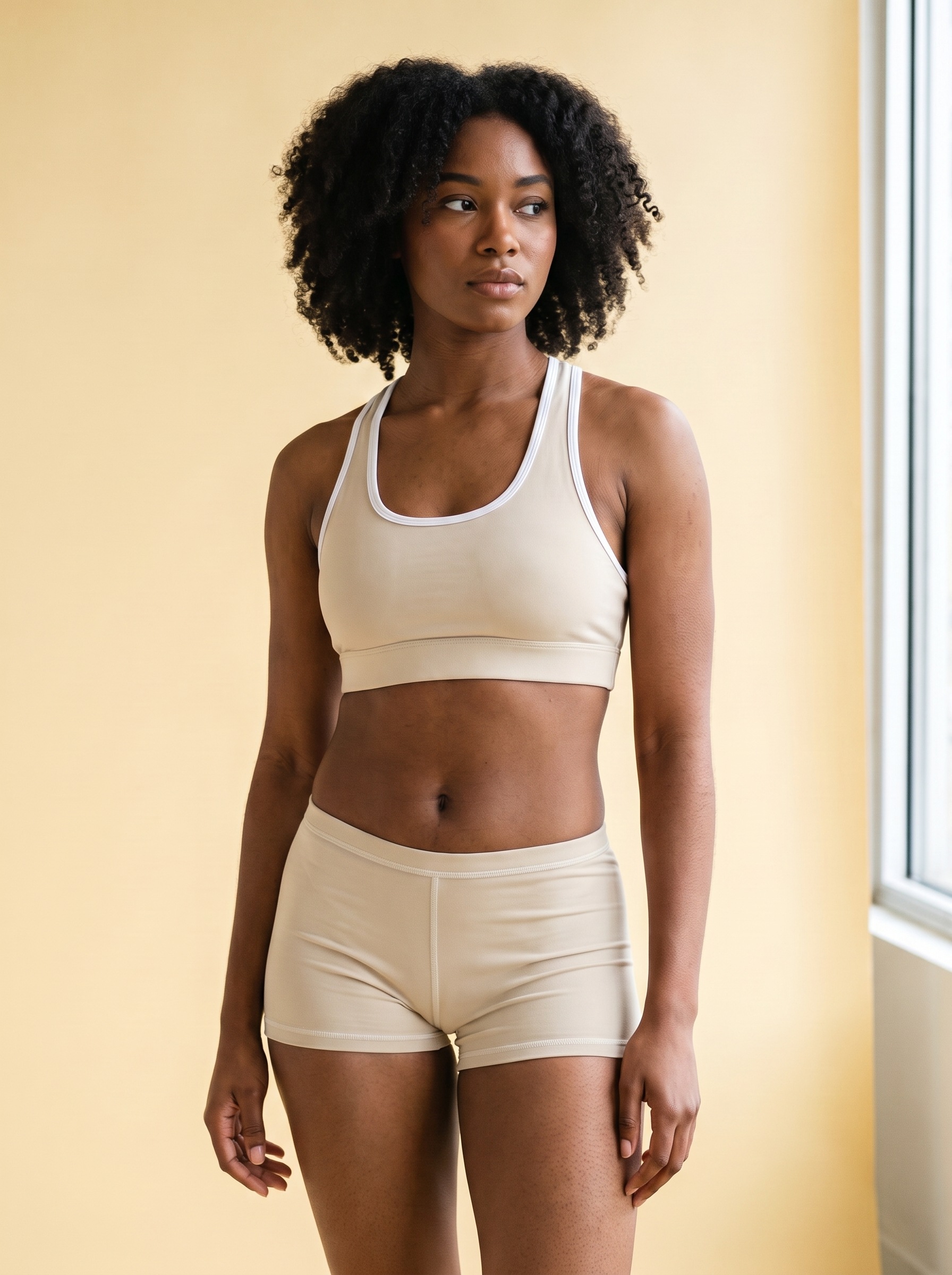 Short Shorts in Oatmeal