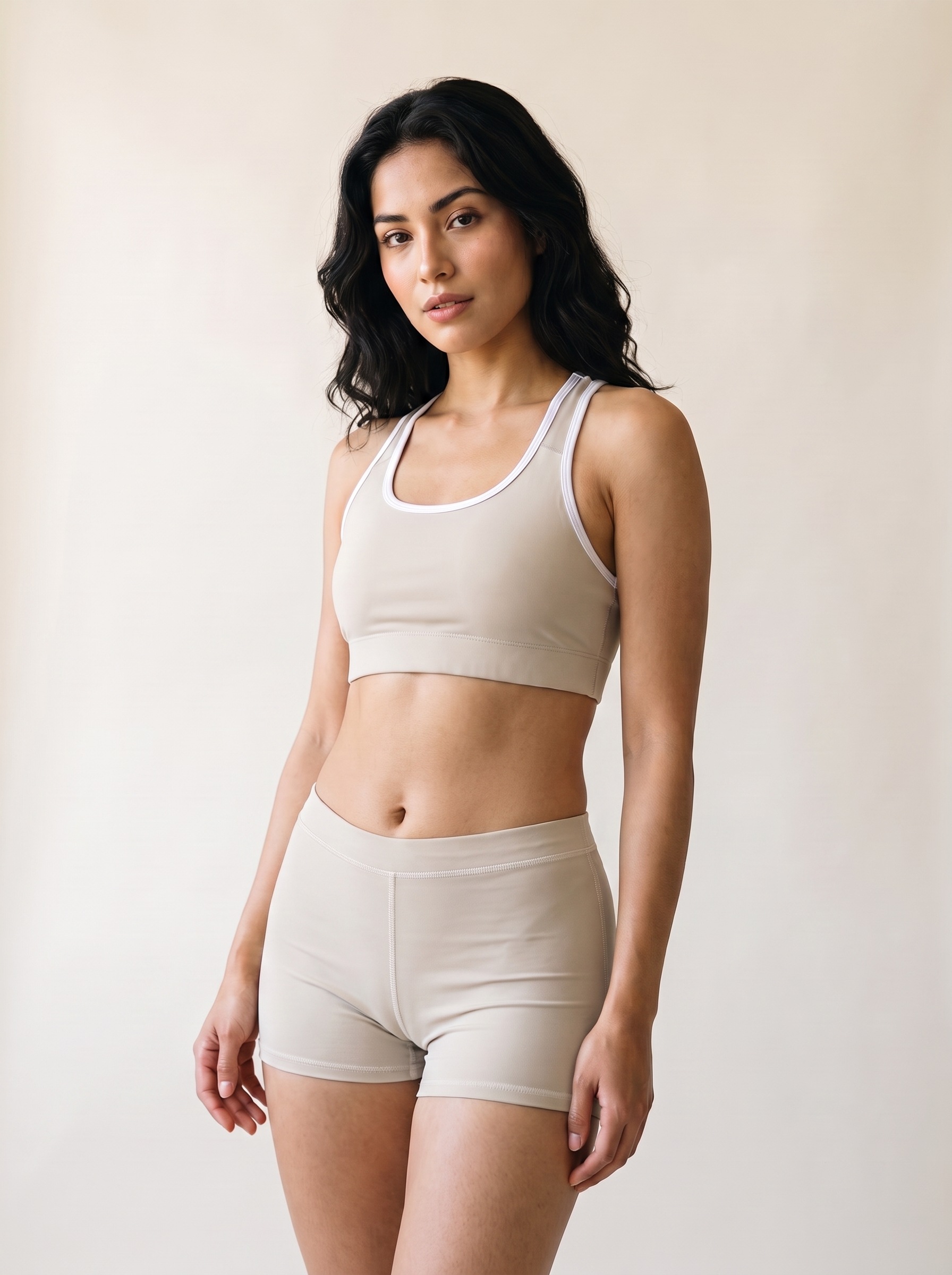 Classic Sports Bra in Putty
