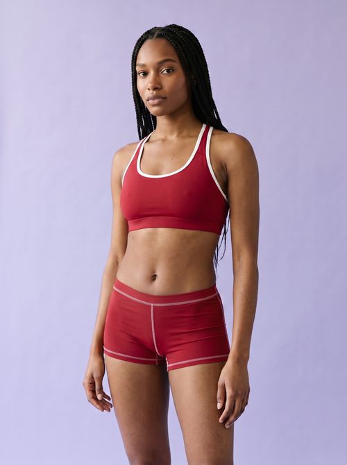 Red women's short shorts — Lolekai