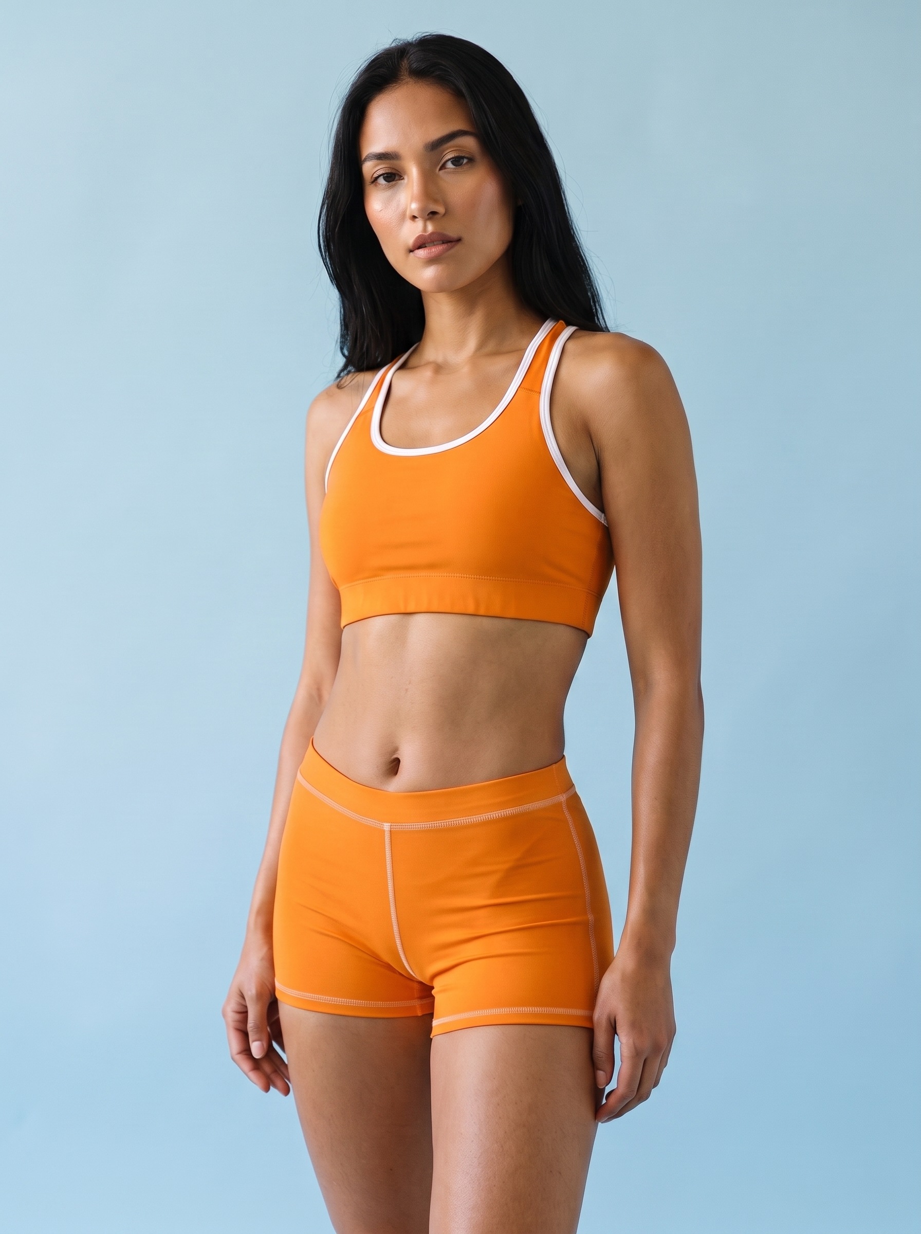 Short Shorts in Tangerine
