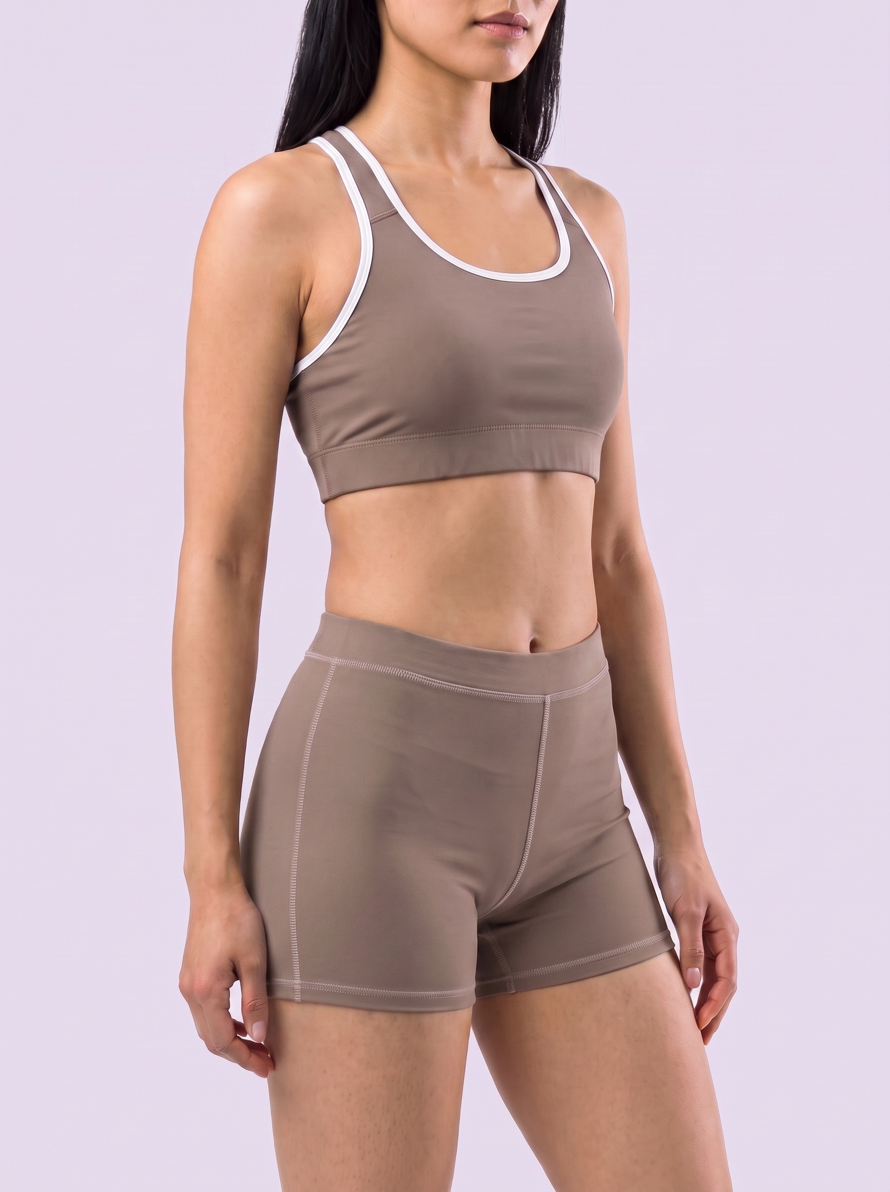Short Shorts in Taupe