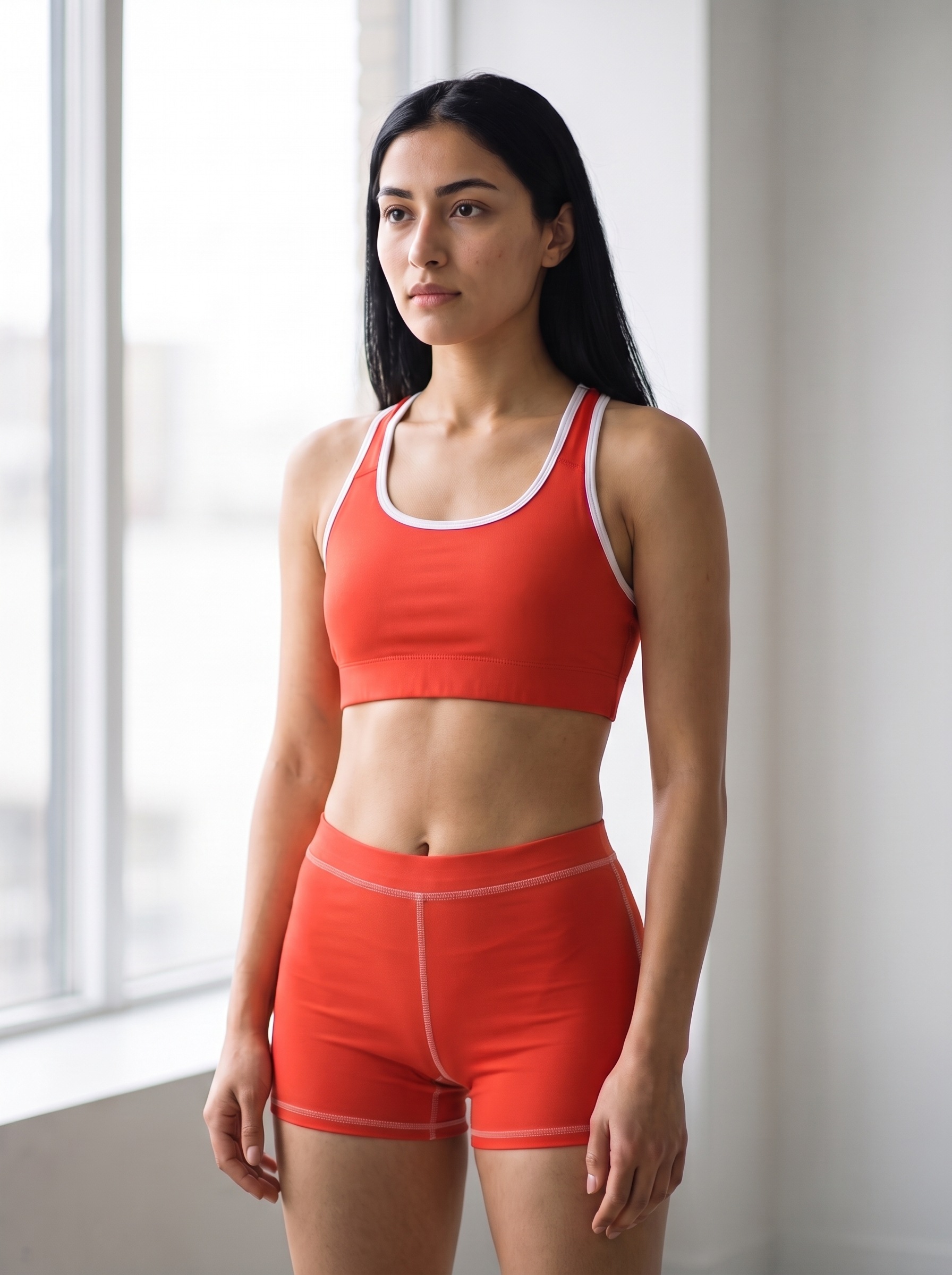 Classic Sports Bra in Vermilion