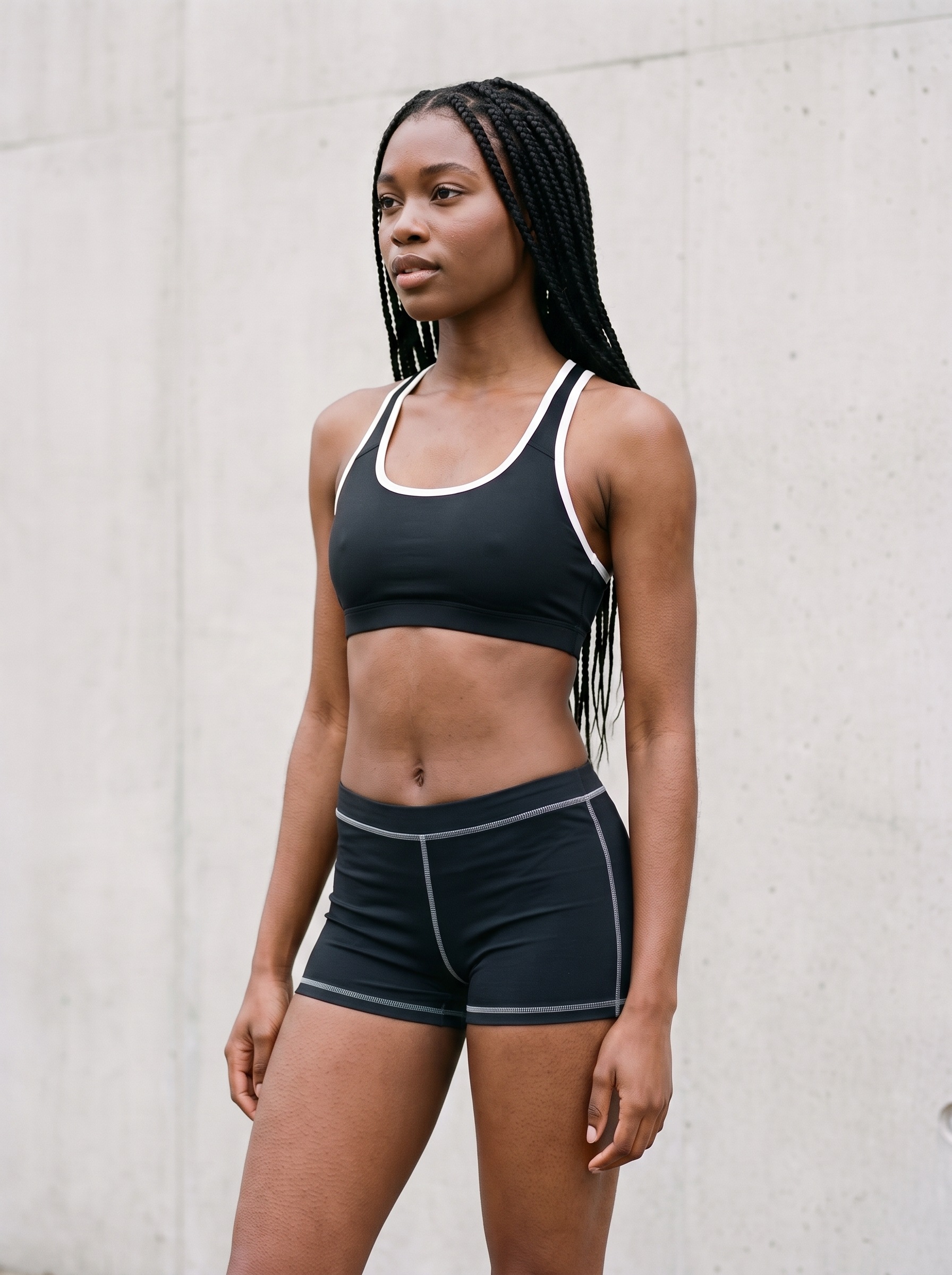 Classic Sports Bra in White Onyx