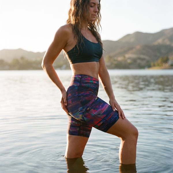 Glitch Collection women's biker shorts