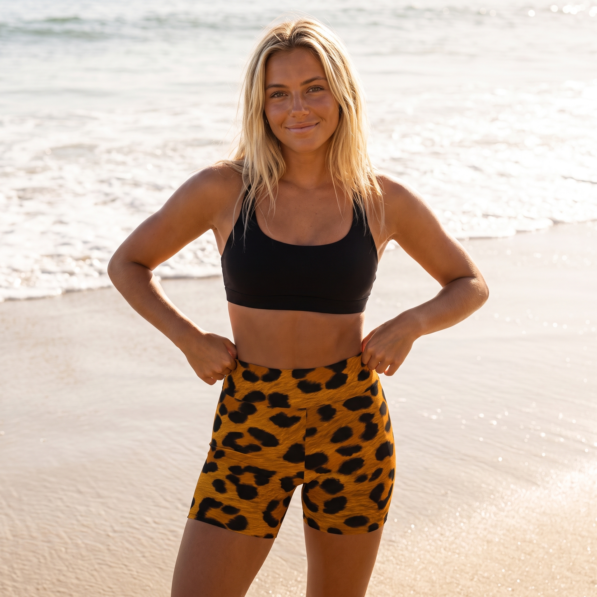 High-Rise shorts in Stalk
