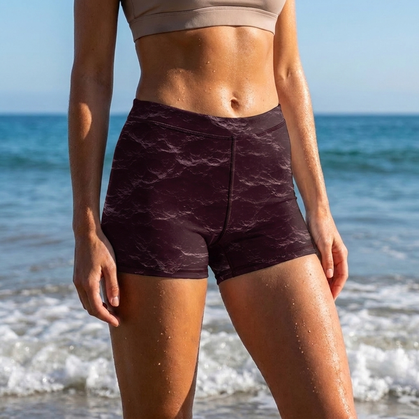 Women's Amaranth Eclipse Mid-Rise Shorts