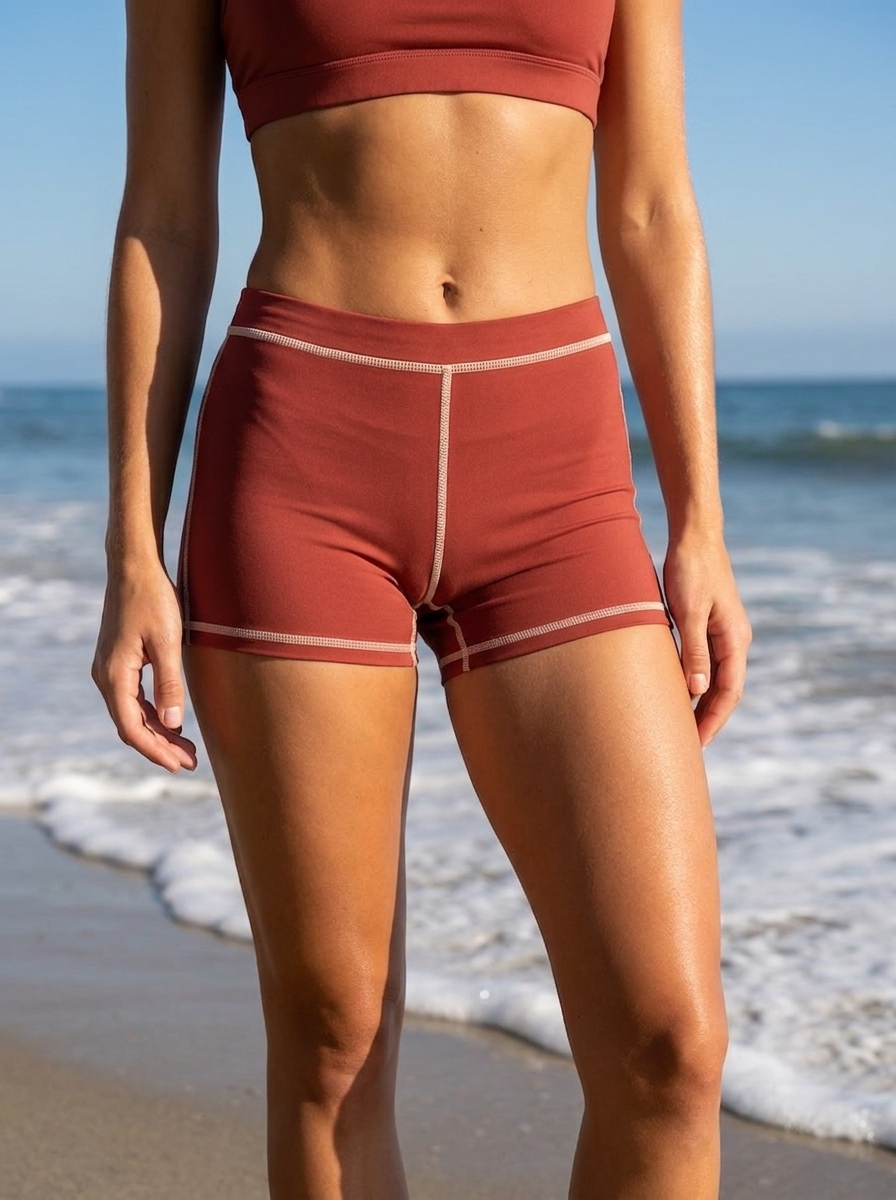 Brick Mid-Rise Shorts Short Shorts — Lolekai