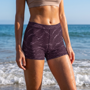 Burnished Lilac Eclipse women's mid-rise shorts