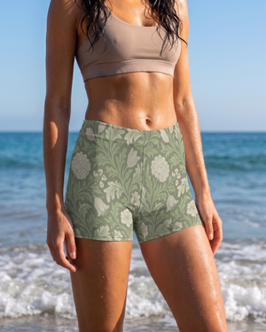 Burnished Lilac Jasmine Mid-Rise Shorts Short Shorts — Lolekai