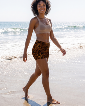 Coffee Bean Savanna Mid-Rise Shorts bikini — Lolekai