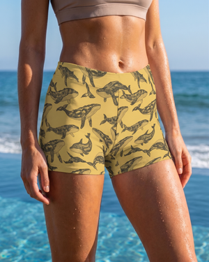 Lemon Yellow Breeze Mid-Rise Shorts Short Shorts — Lolekai