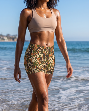 Muskmelon Veil Mid-Rise Shorts bikini — Lolekai