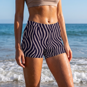 Rhodonite Stripes Mid-Rise Shorts bikini — Lolekai