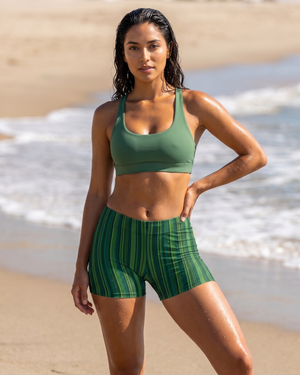 Runway Emerald Prism Mid-Rise Shorts bikini — Lolekai