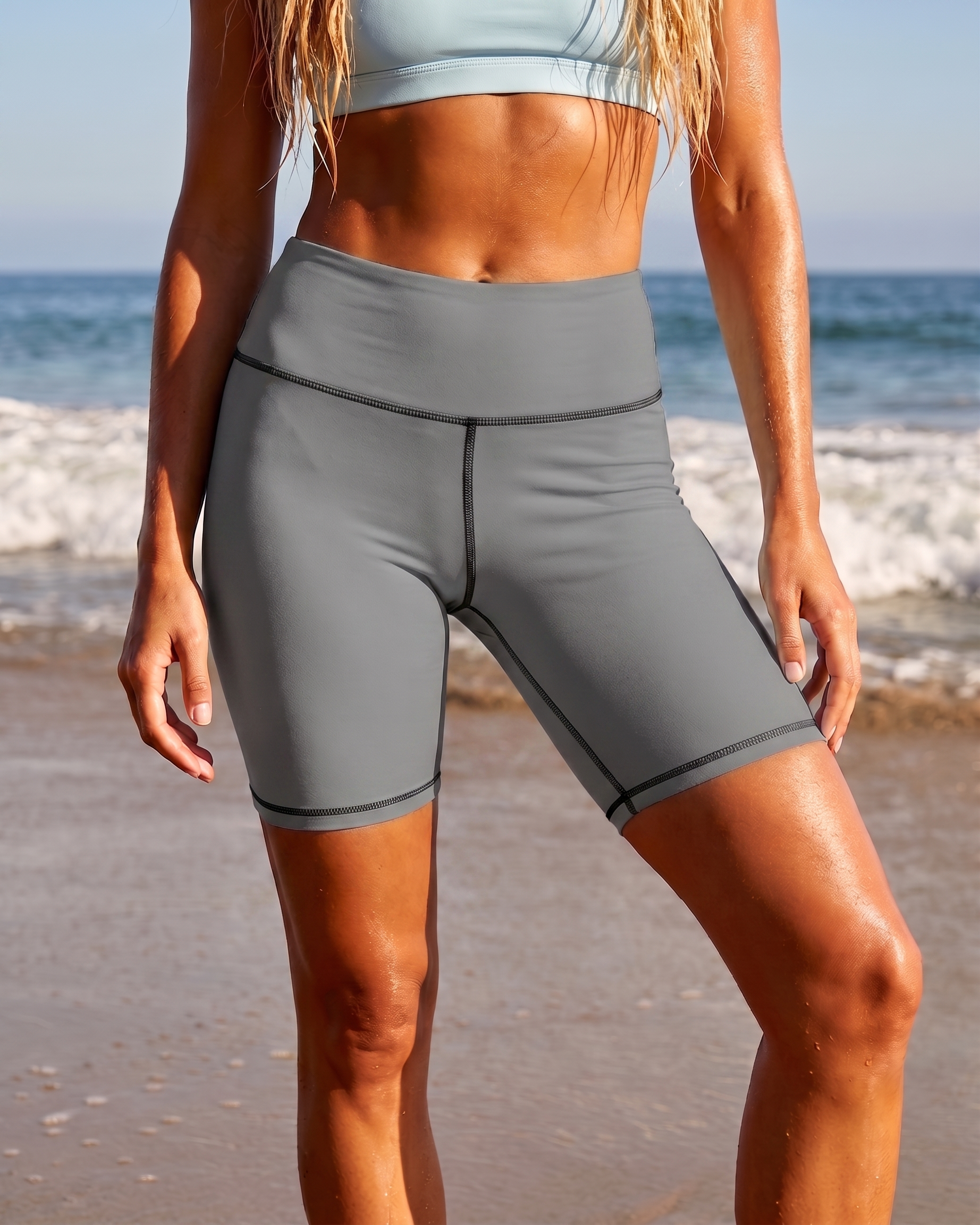 Biker shorts in Granite