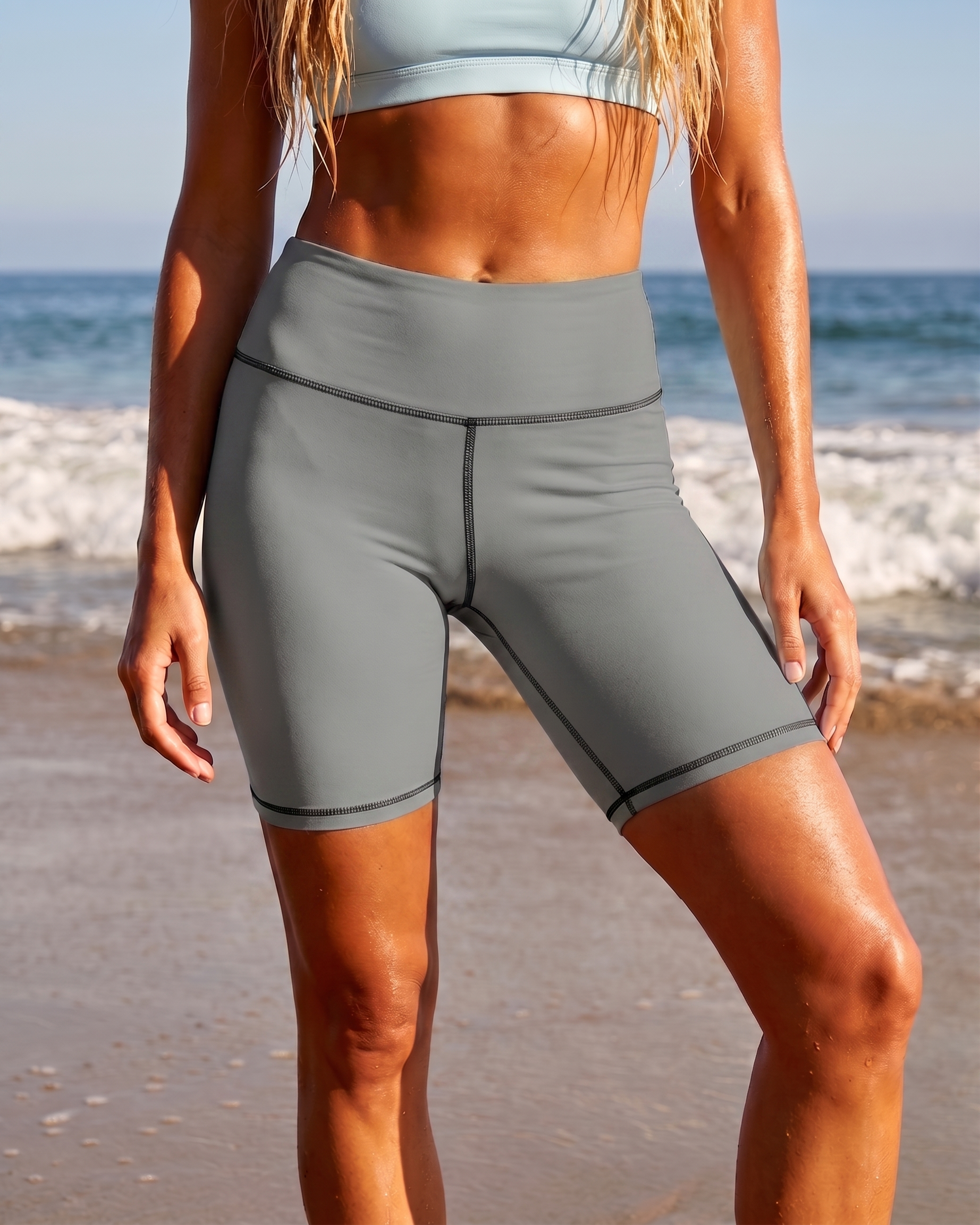 Biker shorts in Nickel