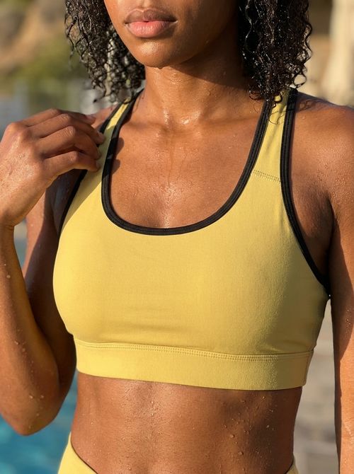 Flax Field Swim & Gym Bra Sports Bra — Lolekai