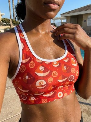 Fiery Red Kumo swim & gym bras