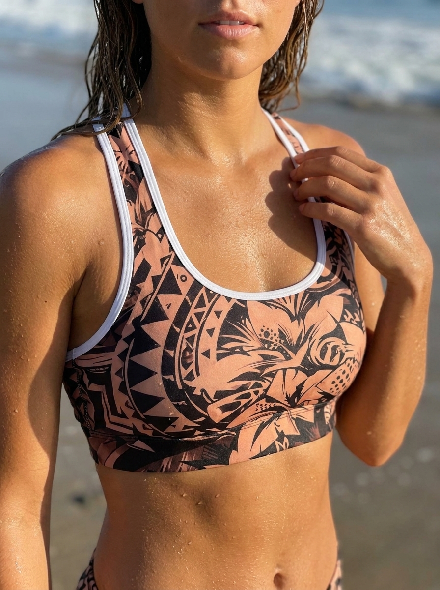 Swim/Gym Bra in Koa Lehua
