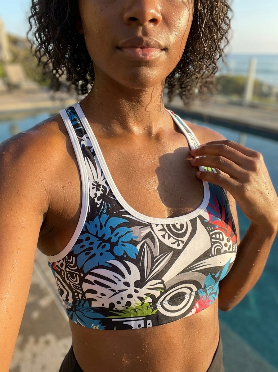 Swim/Gym Bra in Makani Uli
