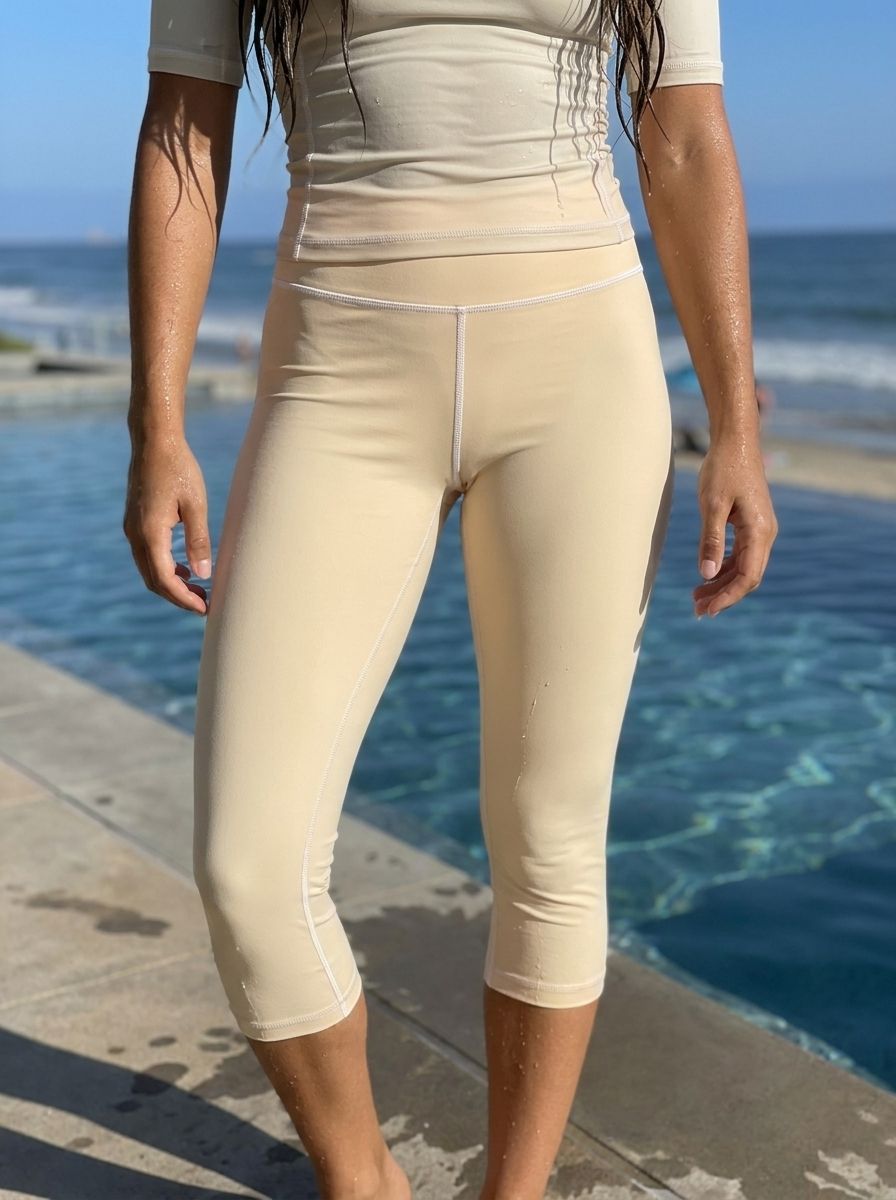 Papaya Whip Capri Leggings Capri Leggings — Lolekai