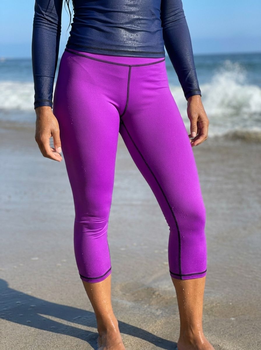Neon Purple Capri Leggings Capri Leggings — Lolekai