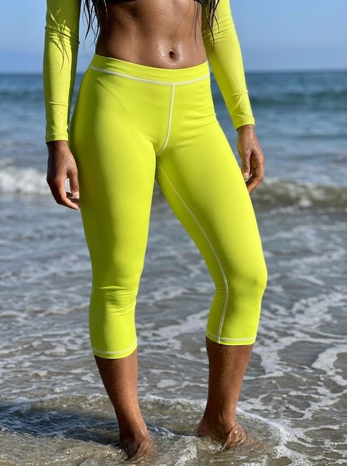 Chartreuse Capri Leggings