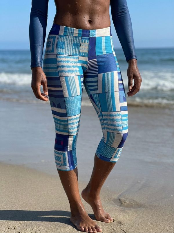 African Collection swim & gym capri leggings