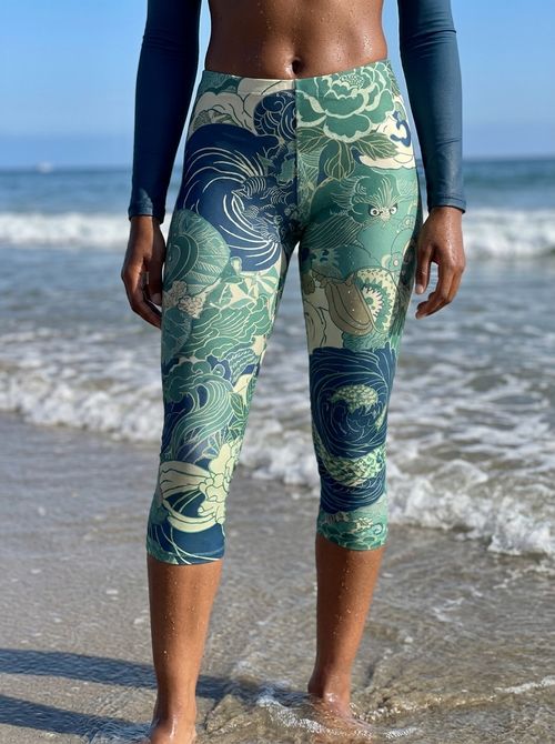 Transformative Teal Nami Capri Leggings