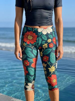 Hot Pink Sedi Leggings Capri Leggings — Lolekai