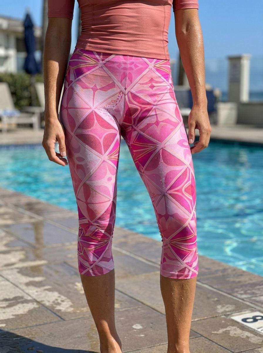 Dusty Rose Celestia Capri Leggings Capri Leggings — Lolekai