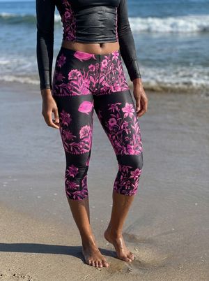 Neon Pink Reef Chorus swim & gym leggings