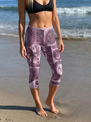 Burnished Lilac Kahuna swim & gym capri leggings