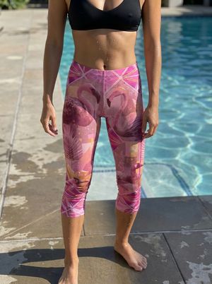 Millennial Pink Zephyr Leggings Capri Leggings — Lolekai