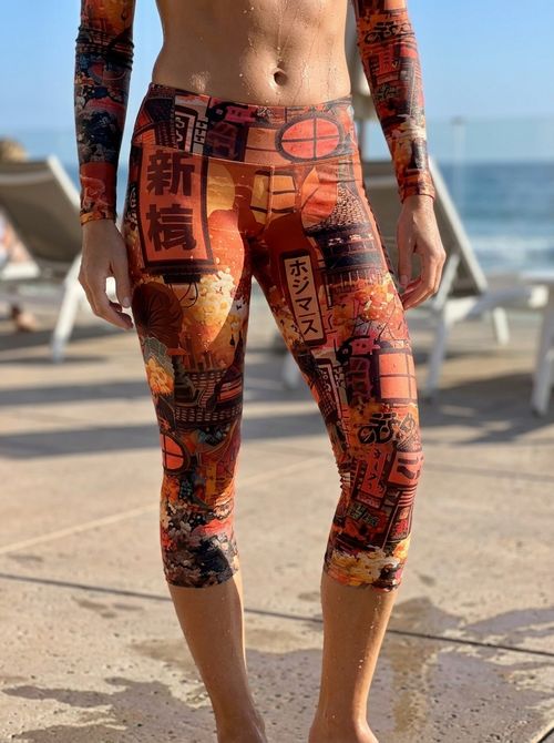 Muskmelon Bakeneko Capri Leggings Capri Leggings — Lolekai