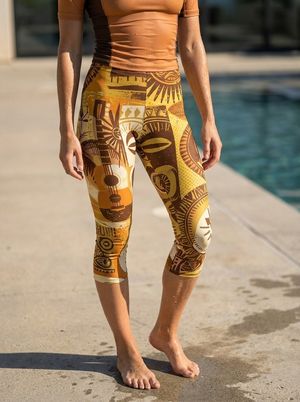 Yellow Kahuna swim & gym leggings