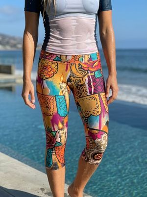 Marigold swim & gym capri leggings