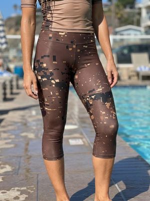 Coffee Bean Flare Leggings Capri Leggings — Lolekai