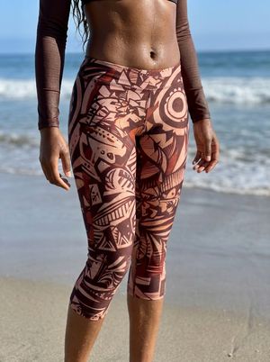 Lava Falls Lani Uli Capri Leggings Capri Leggings — Lolekai