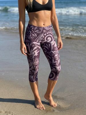 Burnished Lilac Nalu Poni Capri Leggings Capri Leggings — Lolekai