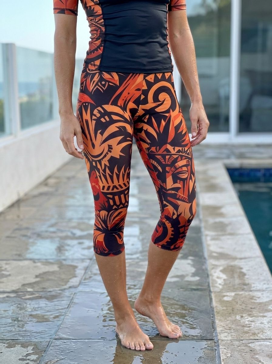 Lava Falls Nalu Poni Capri Leggings Capri Leggings — Lolekai