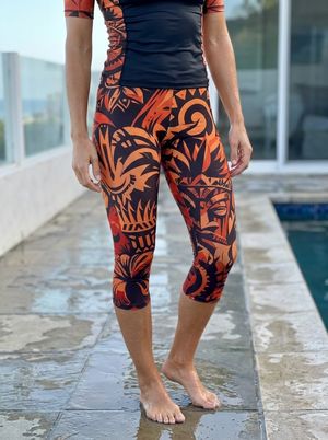 Lava Falls Nalu Poni Leggings Capri Leggings — Lolekai