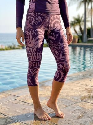 Burnished Lilac Nalu Poni Capri Leggings Capri Leggings — Lolekai