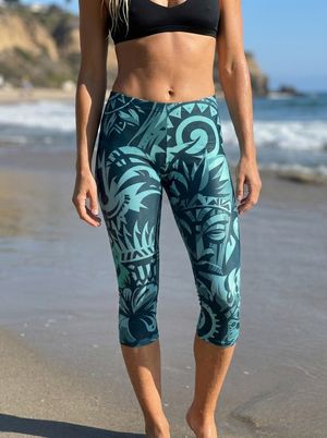 Alexandrite Nalu Kai Leggings Capri Leggings — Lolekai