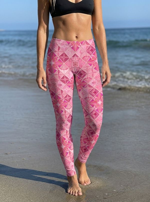 Rose Graphic Collection swim & gym leggings