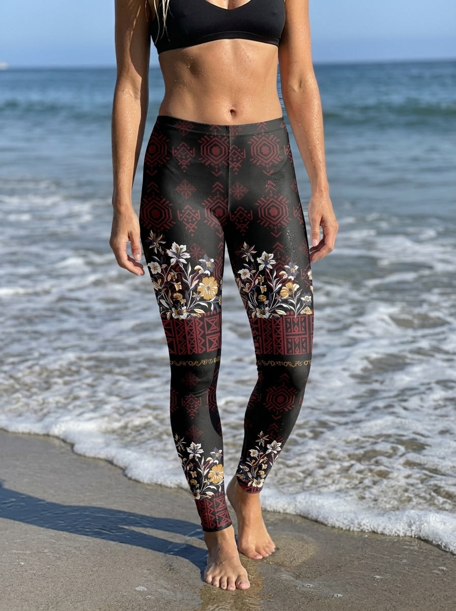 Full Length in Black / Ruby Kapa Tapa